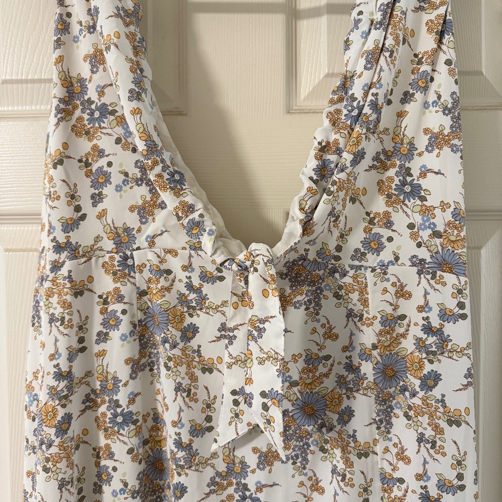 Abercrombie & Fitch Floral Midi Dress with Slit